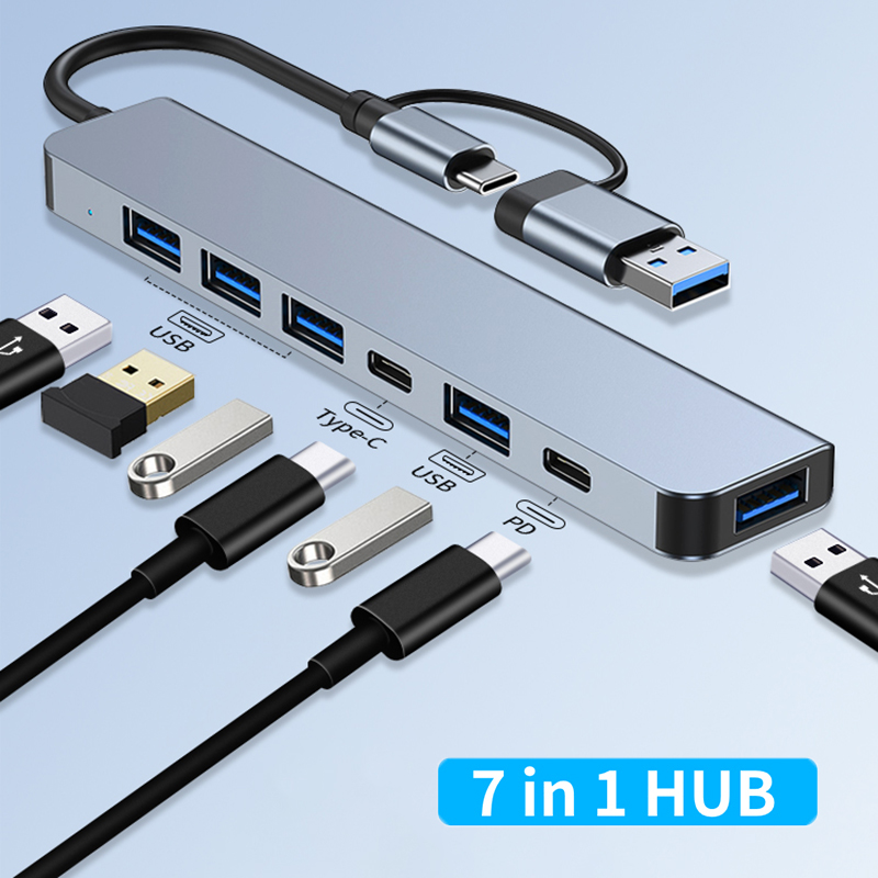 Usb Hub 7 Port - 7 Port USB Tipe C Hub