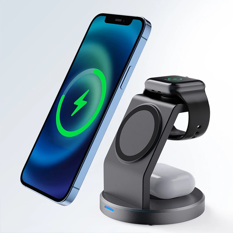 Wireless Charger 3 In 1 - Stasiun Pengisian Daya Nirkabel 3 in