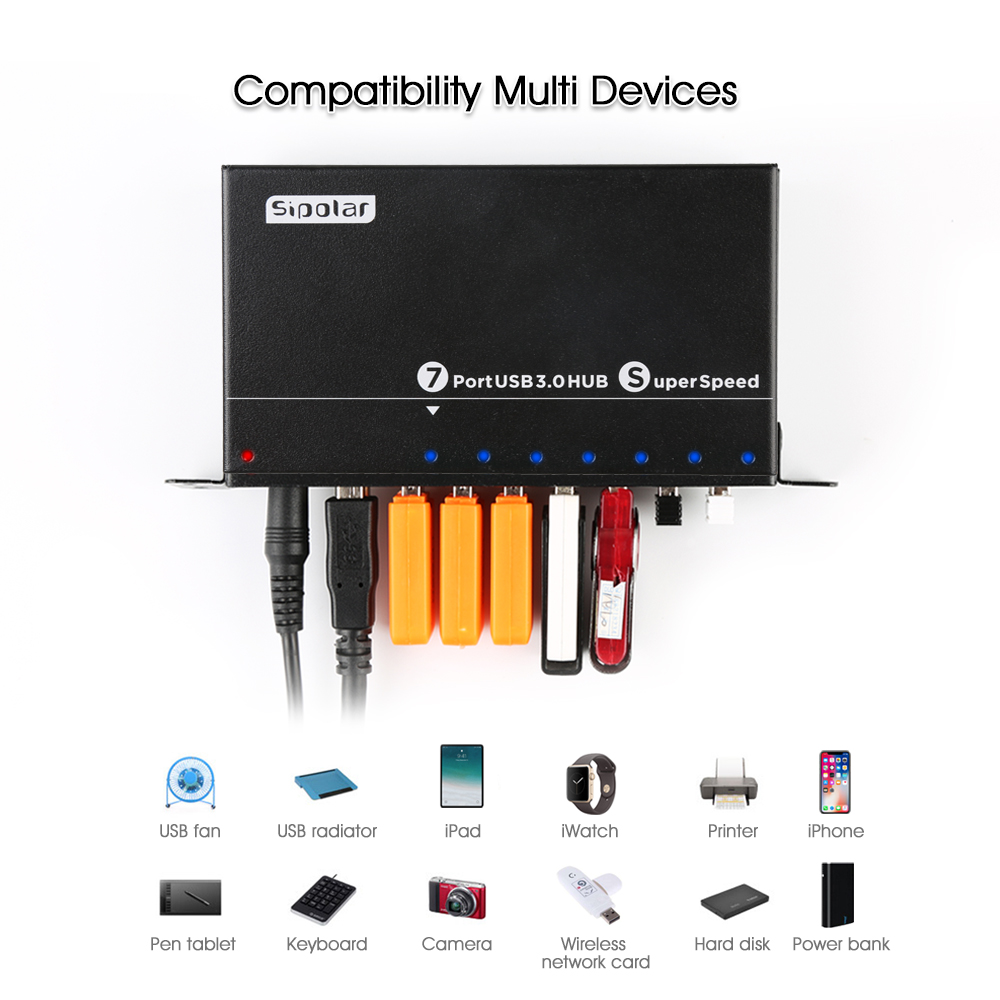 Usb Hub 7 Port - A-173 Hub USB 3.0 Industri 7