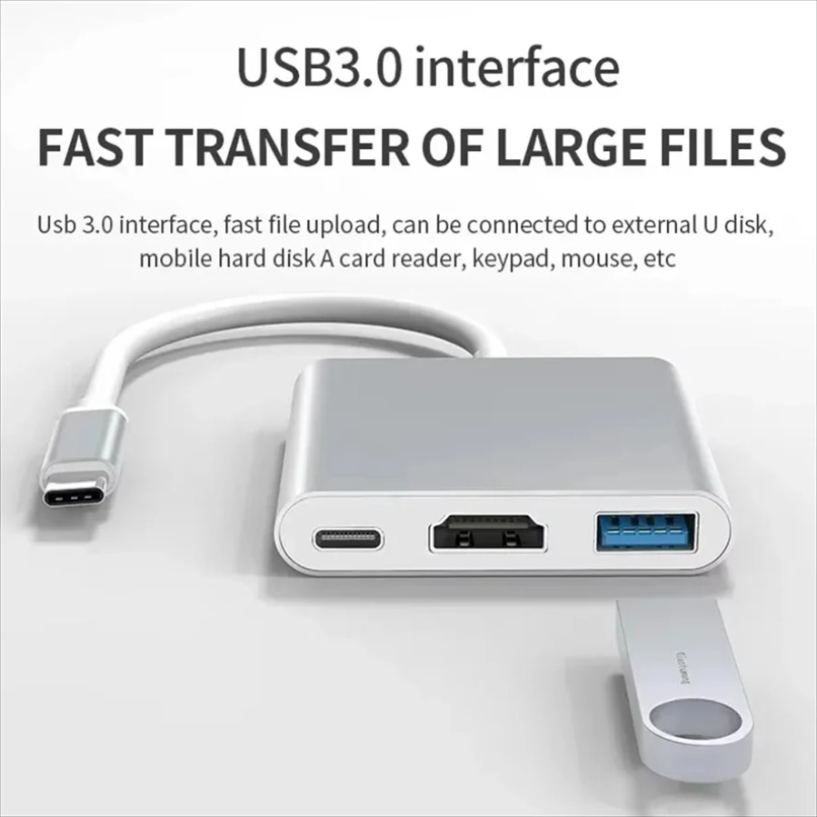 Hub USB 3.0 3-In-1 USB-C Ke Ad - Usb Hub 7 Port ulasan dan harga
