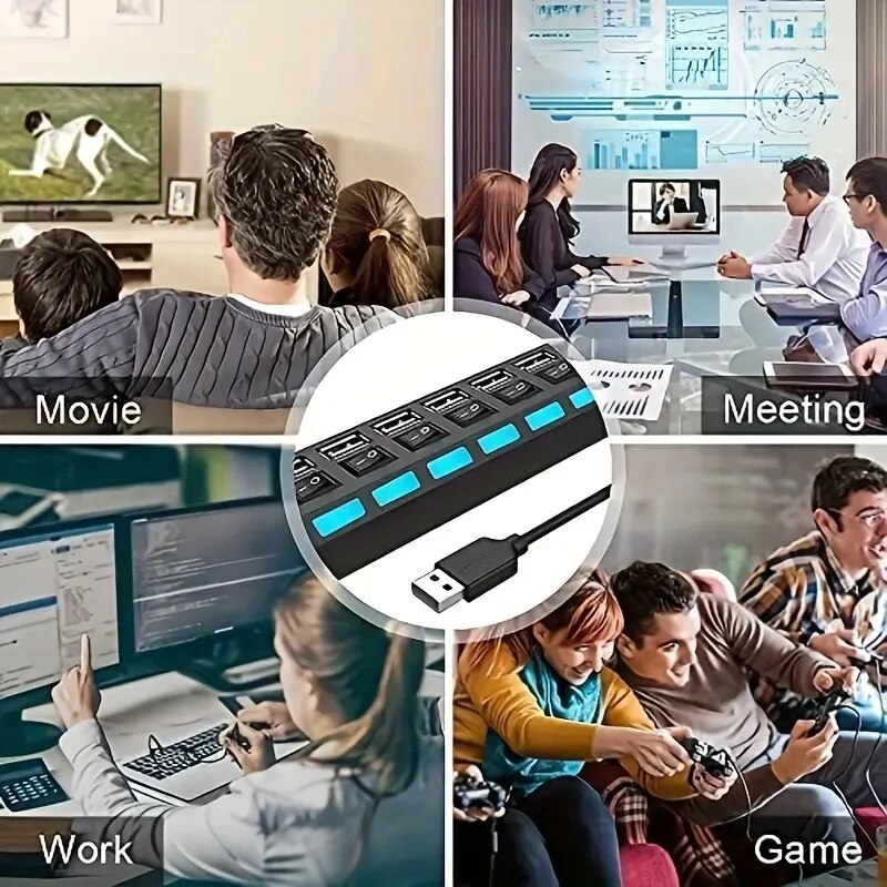 HUB 4/7 kecepatan tinggi 2.0 p - Usb Hub 7 Port ulasan dan harga