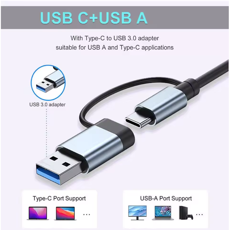 Hub USB A C 5/7/8 Port 3.0 2.0 - Usb Hub 7 Port ulasan dan harga