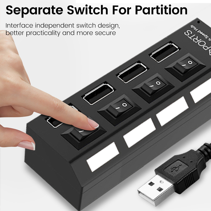 USB 2.0 Hub Multi USB Splitter - Usb Hub 7 Port ulasan dan harga