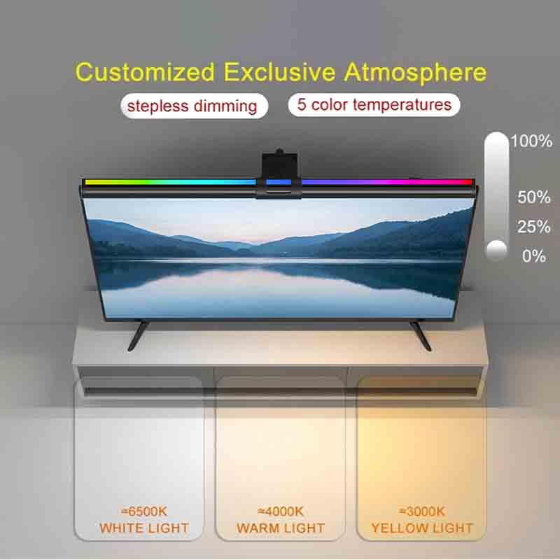 Lampu RGB 60/80Cm Lampu Suasan - Monitor Light Bar ulasan dan harga