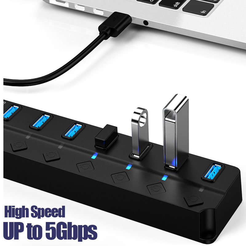 Hub USB USB 3.0 Adaptor Daya M - Usb Hub 7 Port ulasan dan harga
