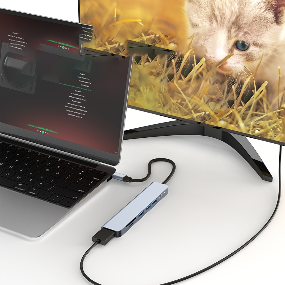 7 in 1 USB C Hub ke 4K HDMI-Ko - Usb Hub 7 Port ulasan dan harga