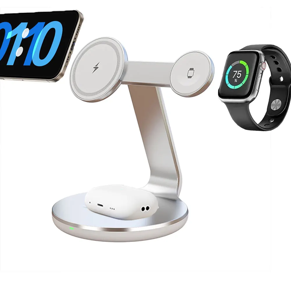 Stasiun Pengisian Daya Nirkabe - Wireless Charger 3 In 1 ulasan dan harga