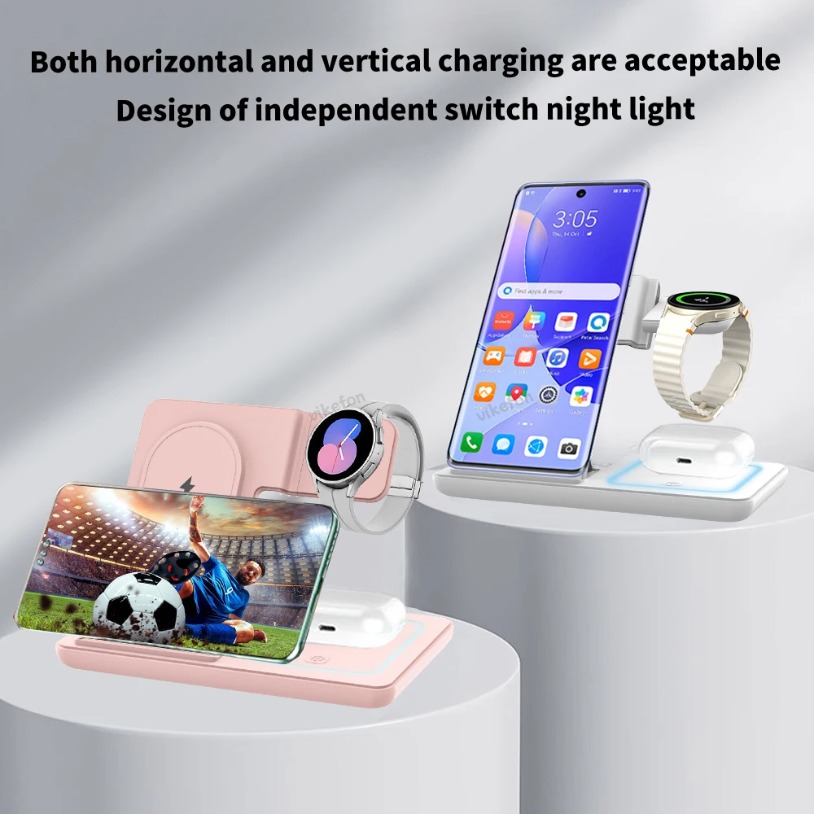 Stasiun Pengisian Daya Nirkabe - Wireless Charger 3 In 1 ulasan dan harga