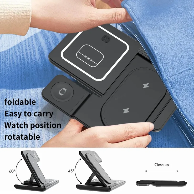 Stasiun Pengisian Daya Nirkabe - Wireless Charger 3 In 1 ulasan dan harga