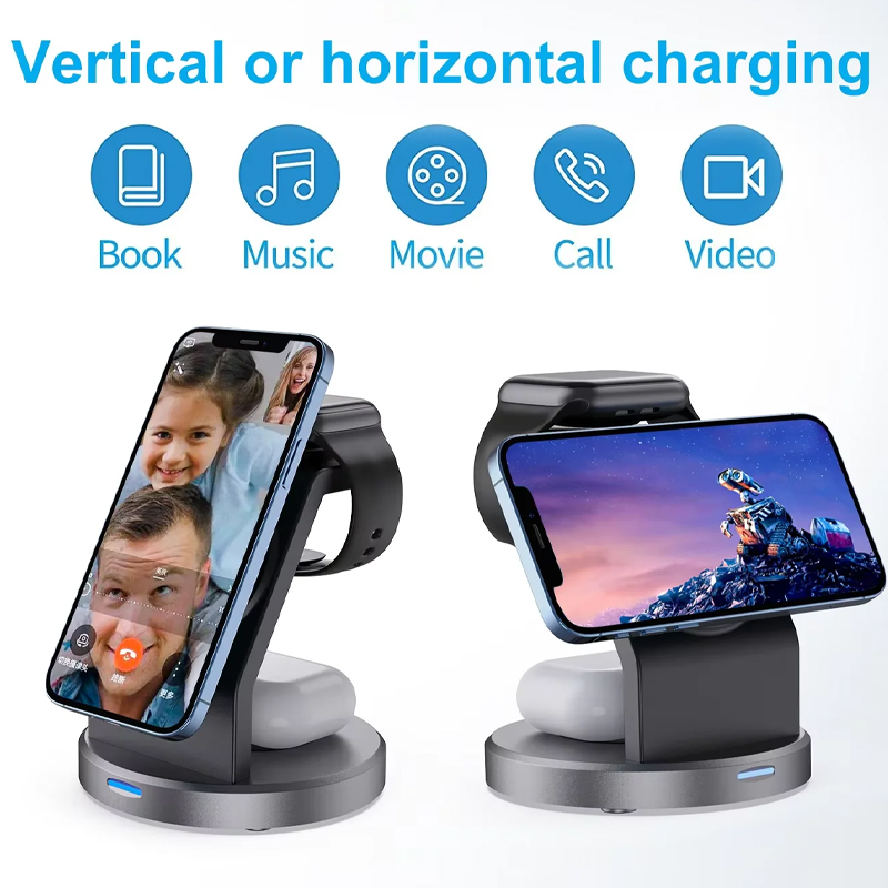 Stasiun Pengisian Daya Nirkabe - Wireless Charger 3 In 1 ulasan dan harga