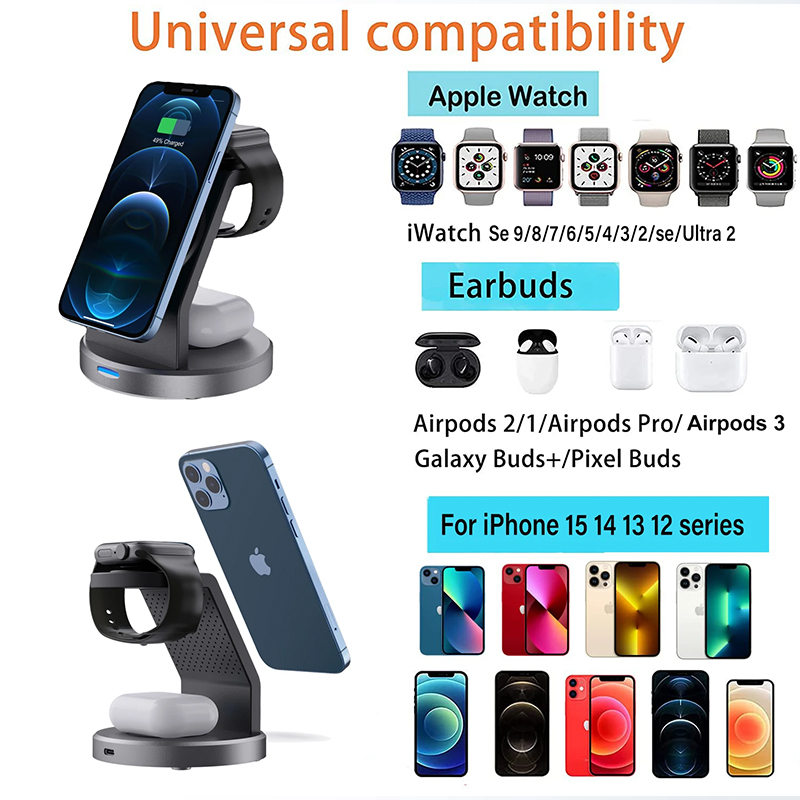 Stasiun Pengisian Daya Nirkabe - Wireless Charger 3 In 1 ulasan dan harga