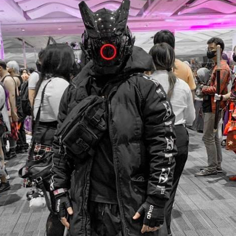 Topeng LED Cyberpunk untuk Cos - Tech Wear Accessories ulasan dan harga
