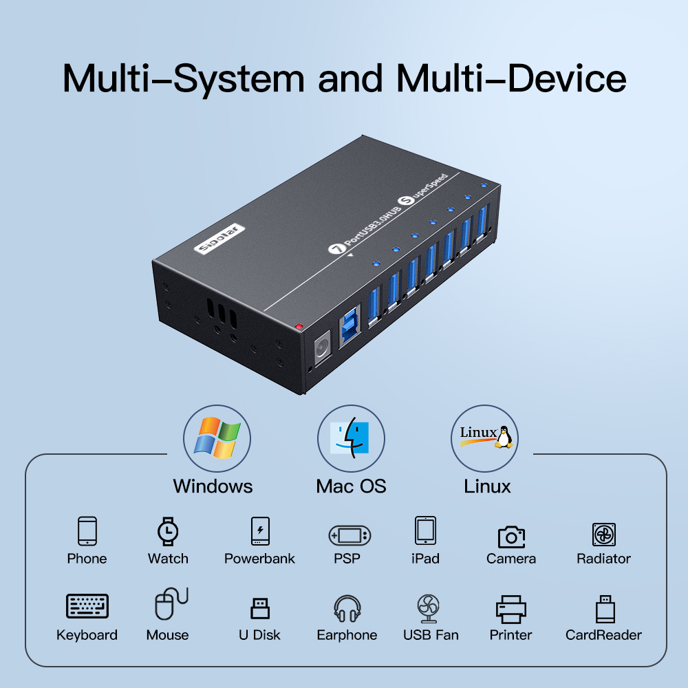 A-173 Hub USB 3.0 Industri 7 P - Usb Hub 7 Port ulasan dan harga
