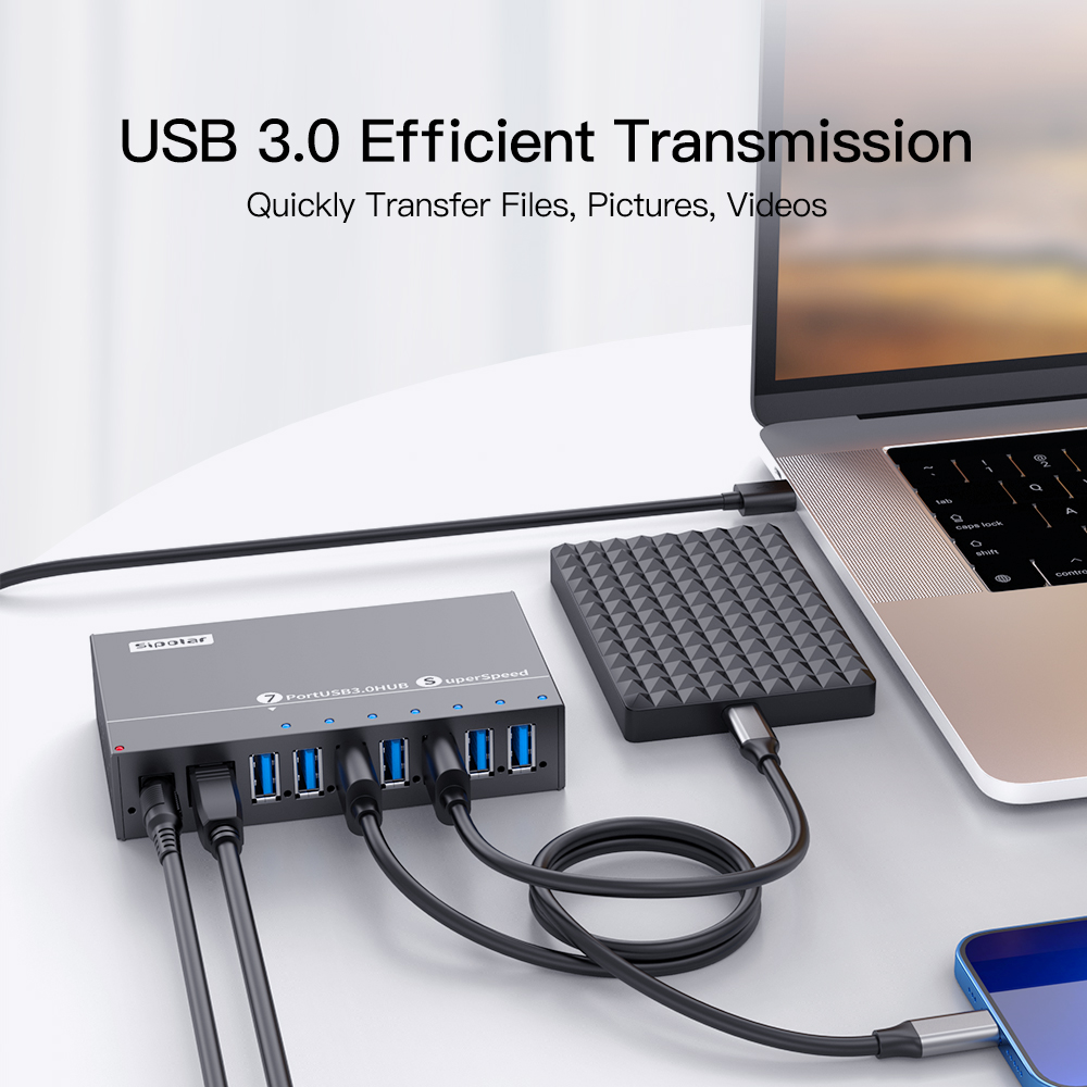 A-173 Sipolar 7 Port Usb Hub 3 - Usb Hub 7 Port ulasan dan harga