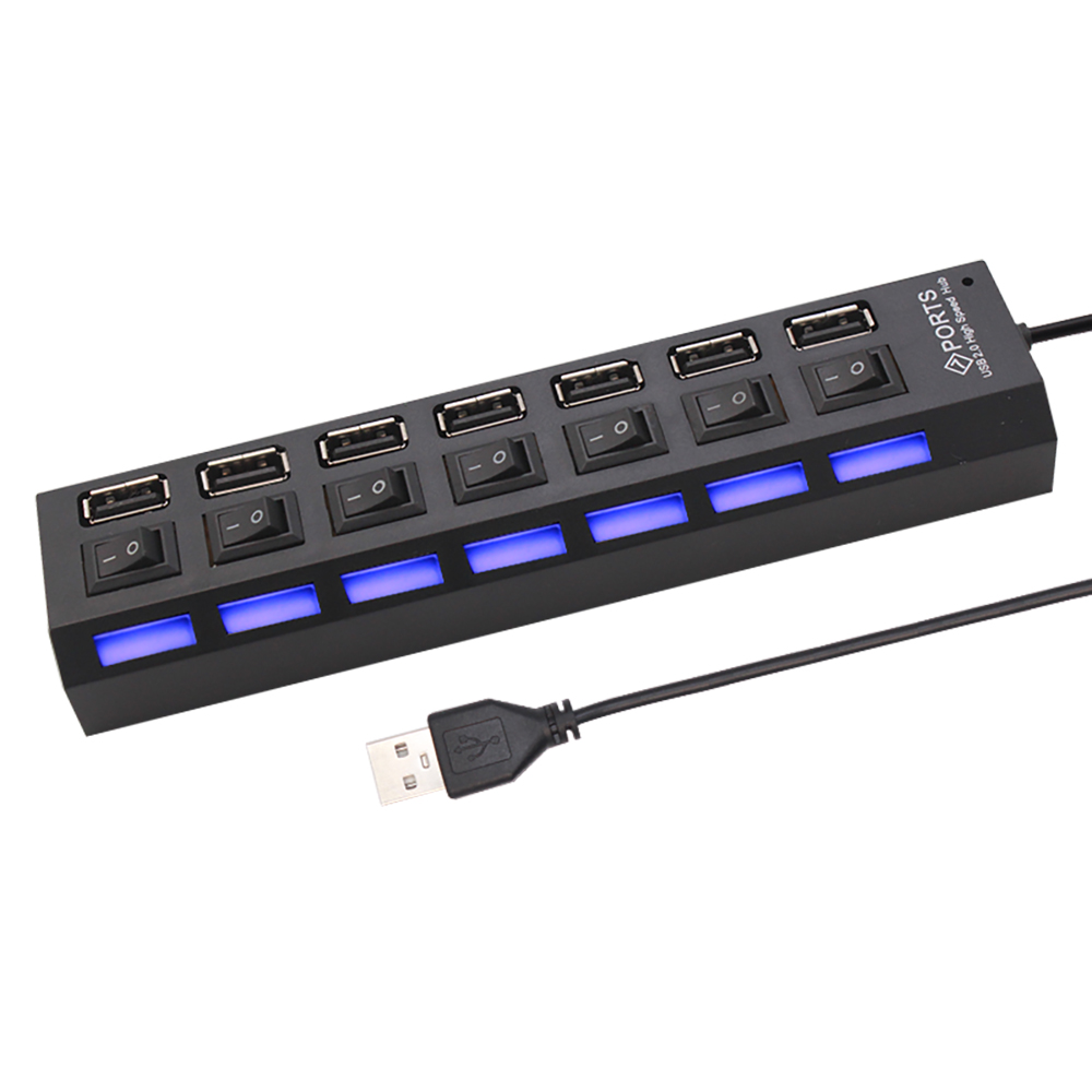 Pemisah Hub USB 2.0 7 Port unt - Usb Hub 7 Port ulasan dan harga