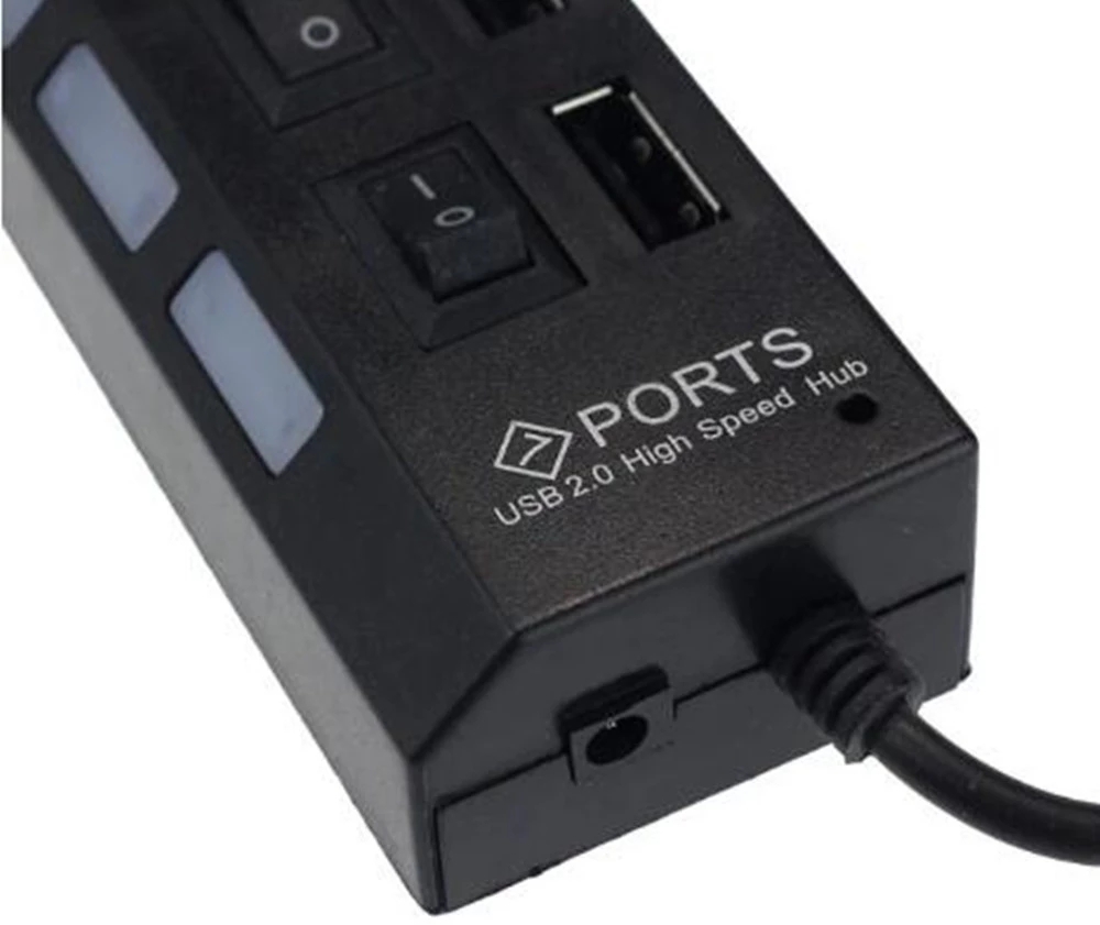 Pemisah Hub USB 2.0 7 Port unt - Usb Hub 7 Port ulasan dan harga