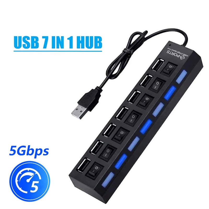 USB 2.0 Hub USB High Speed Spl - Usb Hub 7 Port ulasan dan harga