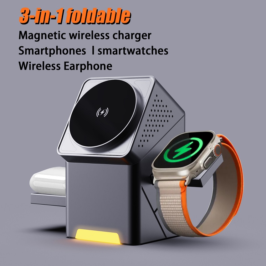 Pengisi Daya Nirkabel Magnetik - Wireless Charger 3 In 1 ulasan dan harga